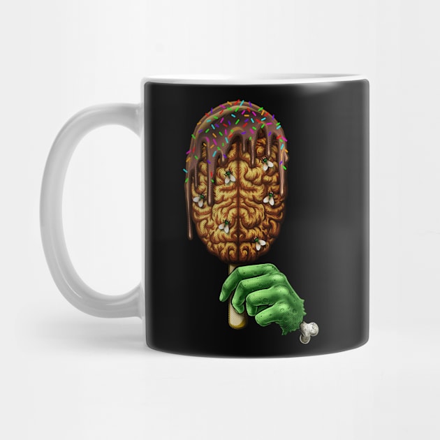 Spooky brain ice cream chocolate drip by LillyRise